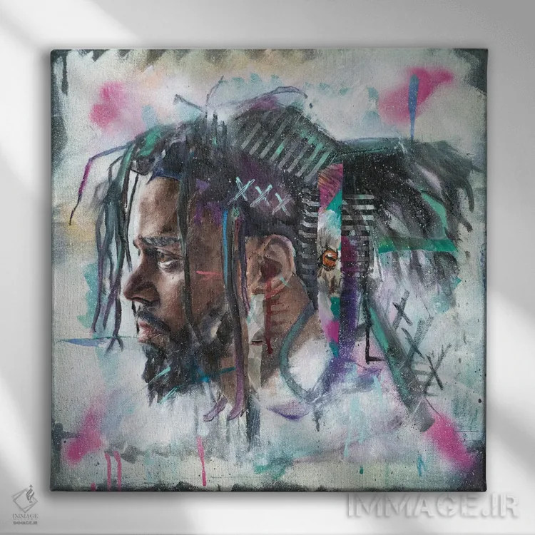 تابلو جی کول (معروف به بز – بهترین تاریخ) اثر کدی سن - نمای روبهرو روی دیوار