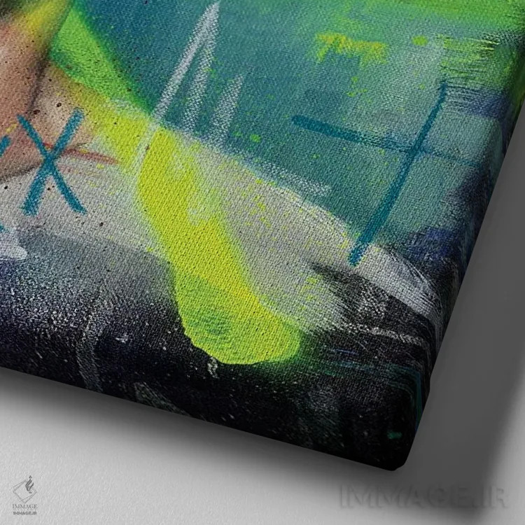 تابلو پیت دیویدسون (کمباور) اثر کدی سن - نمای نزدیک بافت بوم