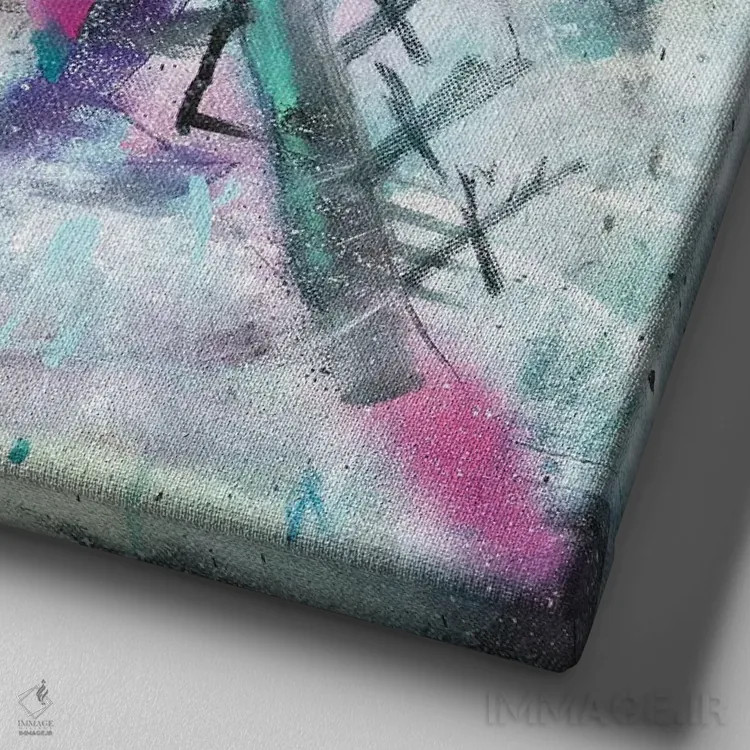 تابلو جی کول (معروف به بز – بهترین تاریخ) اثر کدی سن - نمای نزدیک بافت بوم