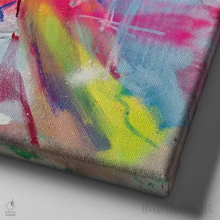 تابلو نیکی میناژ (خواننده رپ) اثر کدی سن - نمای نزدیک بافت بوم