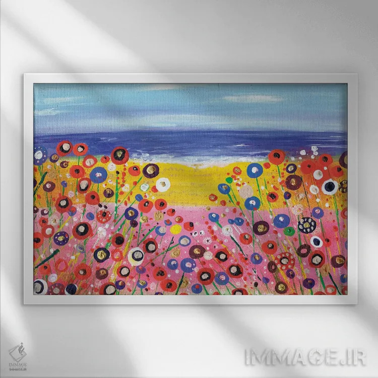 تابلو یک روز تابستانی اثر کارولین دانکن آرت (هنرمند) - نمای قابدار سفید