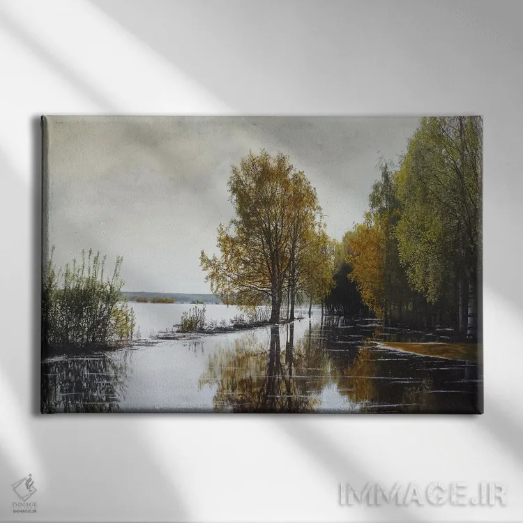 تابلو آب بالا دوم اثر شارلوت ادر - نمای روبهرو روی دیوار