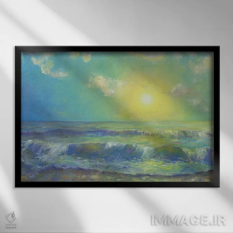 تابلو صبح جدید اثر کترین ام الیوت - نمای قابدار مشکی