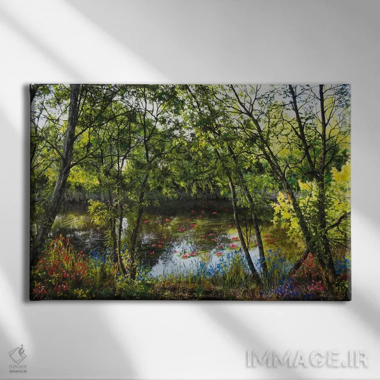 تابلو رویای مونه اثر شارلوت ادر - نمای روبهرو روی دیوار