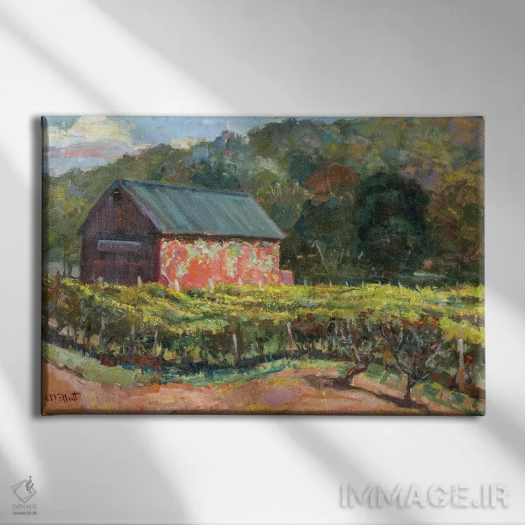 تابلو انبار رزدیِل (نام مکان) اثر کترین ام الیوت - نمای روبهرو روی دیوار