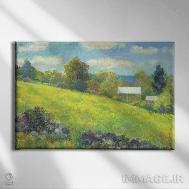 تابلو دیوار سنگی و انبار اثر کترین ام الیوت - نمای روبهرو روی دیوار