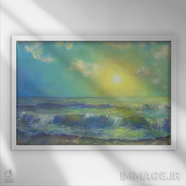 تابلو صبح جدید اثر کترین ام الیوت - نمای قابدار سفید