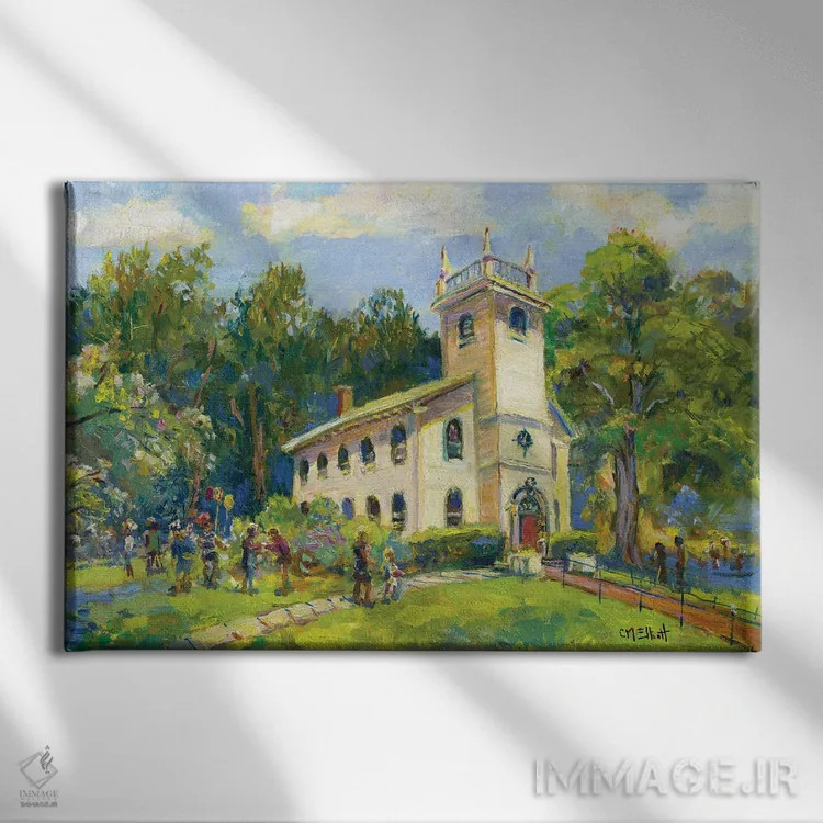 تابلو کلیسای سنت اندرو (نام مکان معنویتی) اثر کترین ام الیوت - نمای روبهرو روی دیوار