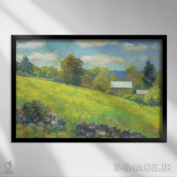 تابلو دیوار سنگی و انبار اثر کترین ام الیوت - نمای قابدار مشکی