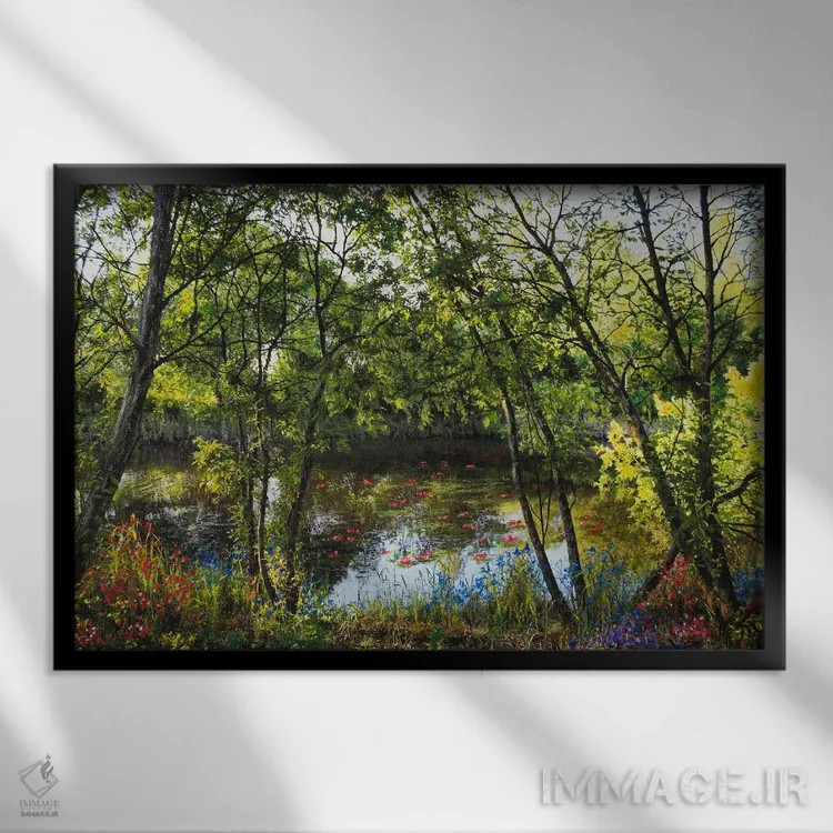 تابلو رویای مونه اثر شارلوت ادر - نمای قابدار مشکی