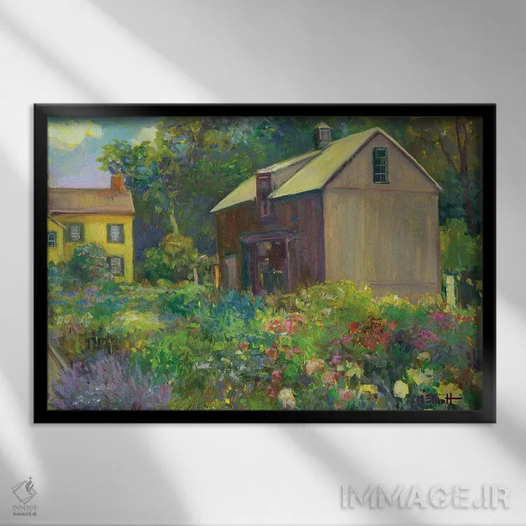 تابلو هیلاستد (نام مکان) اثر کترین ام الیوت - نمای قابدار مشکی