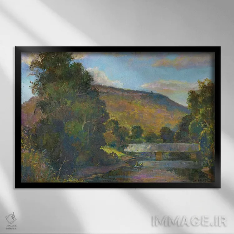 تابلو سیمزبری قدیم (نام مکان) اثر کترین ام الیوت - نمای قابدار مشکی