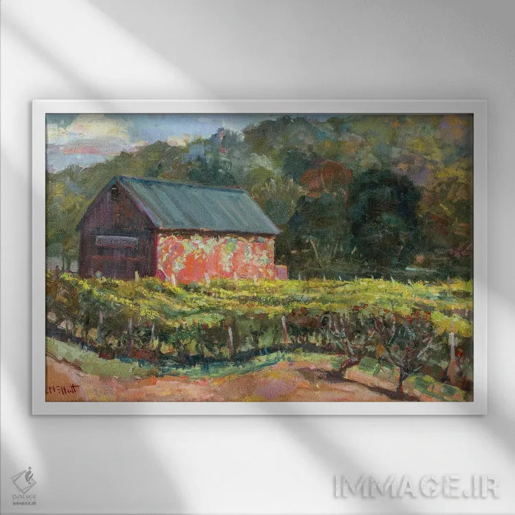 تابلو انبار رزدیِل (نام مکان) اثر کترین ام الیوت - نمای قابدار سفید