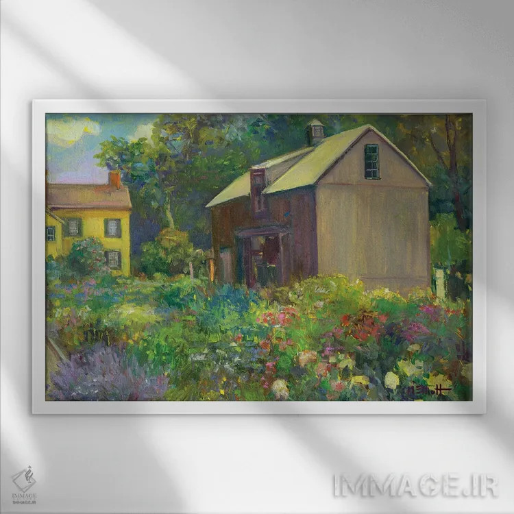 تابلو هیلاستد (نام مکان) اثر کترین ام الیوت - نمای قابدار سفید