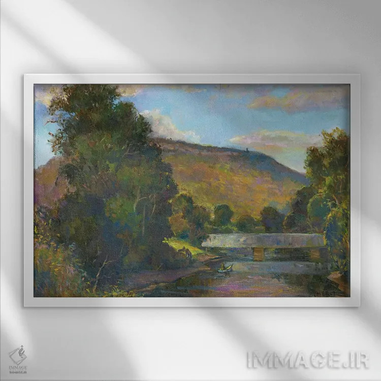 تابلو سیمزبری قدیم (نام مکان) اثر کترین ام الیوت - نمای قابدار سفید