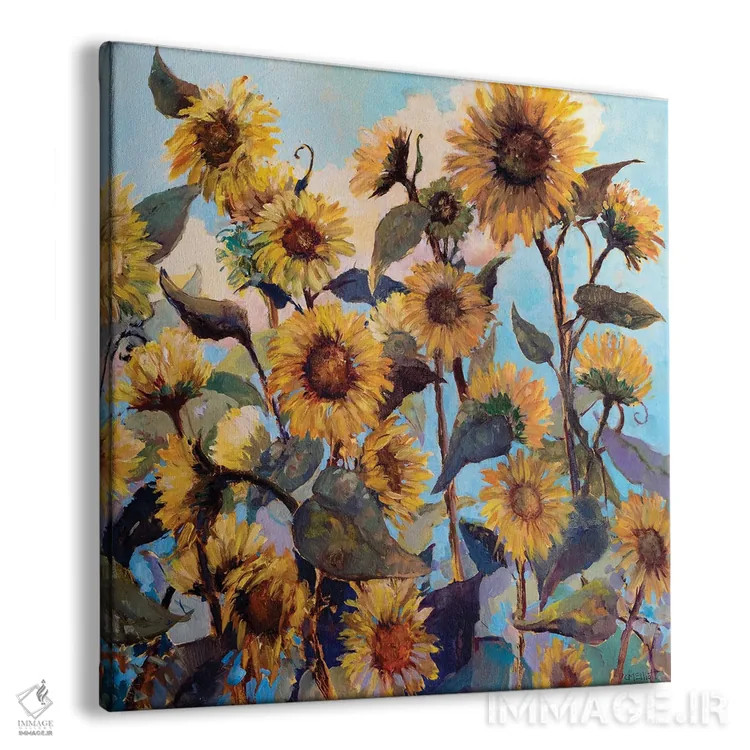 تابلو سرگیجه آفتابگردانها اثر کترین ام الیوت - نمای پرسپکتیو محصول