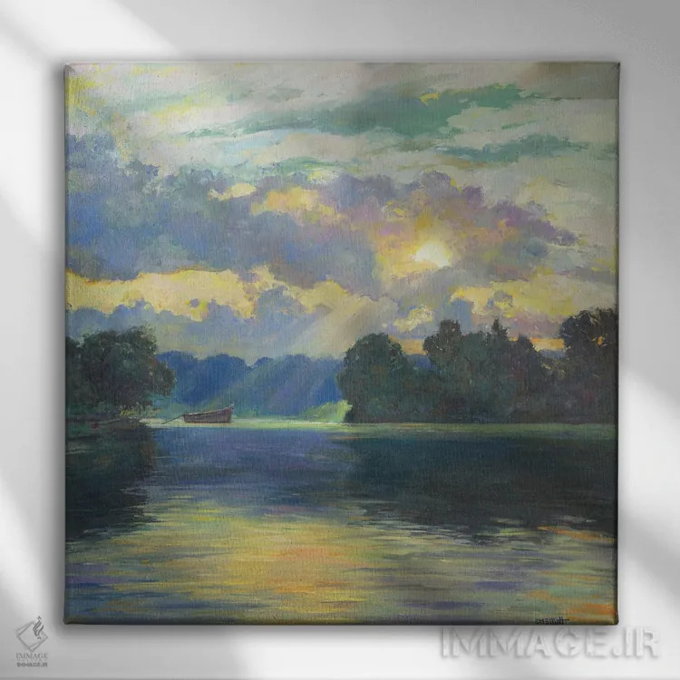 تابلو امشب اثر کترین ام الیوت - نمای روبهرو روی دیوار