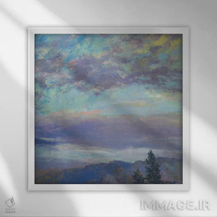 تابلو پس از باران اثر کترین ام الیوت - نمای قابدار سفید