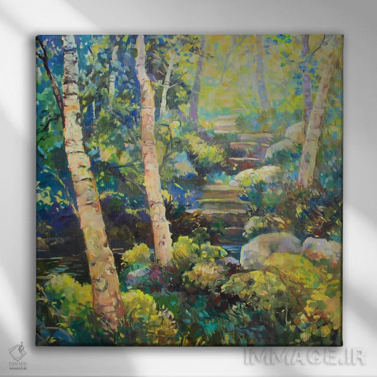 تابلو آب شفابخش اثر کترین ام الیوت - نمای روبهرو روی دیوار