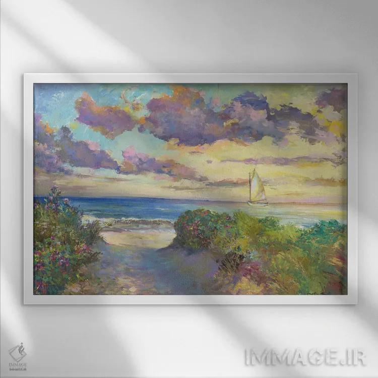 تابلو روز زیبا اثر کترین ام الیوت - نمای قابدار سفید