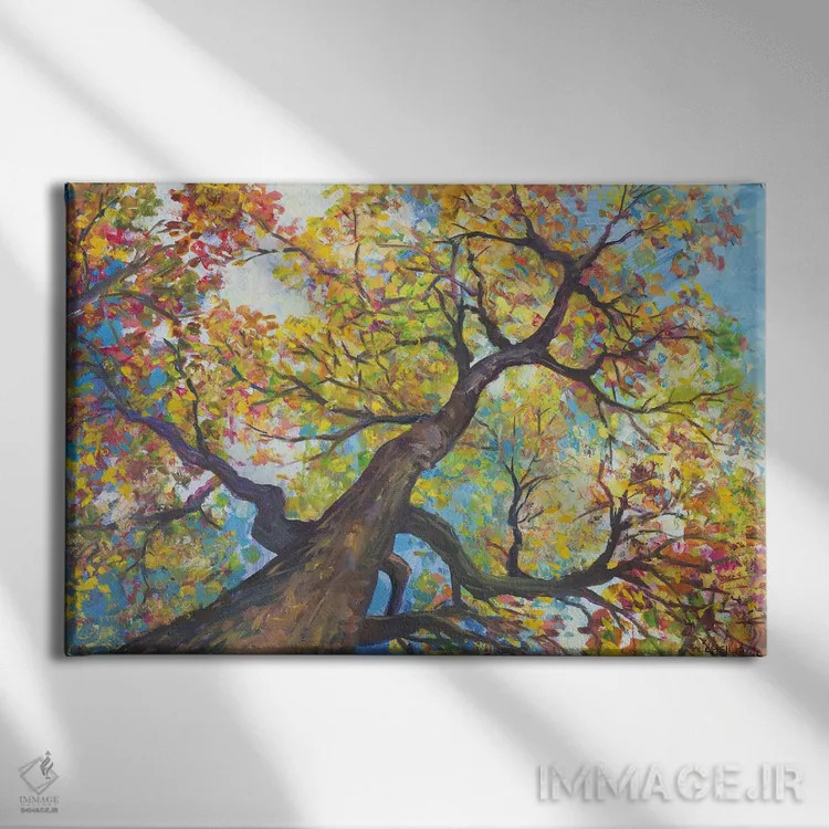 تابلو خانه درختی اثر کترین ام الیوت - نمای روبهرو روی دیوار