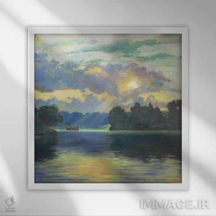 تابلو امشب اثر کترین ام الیوت - نمای قابدار سفید