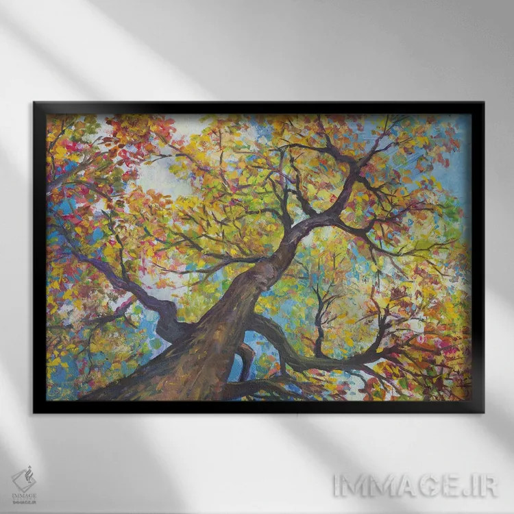 تابلو خانه درختی اثر کترین ام الیوت - نمای قابدار مشکی