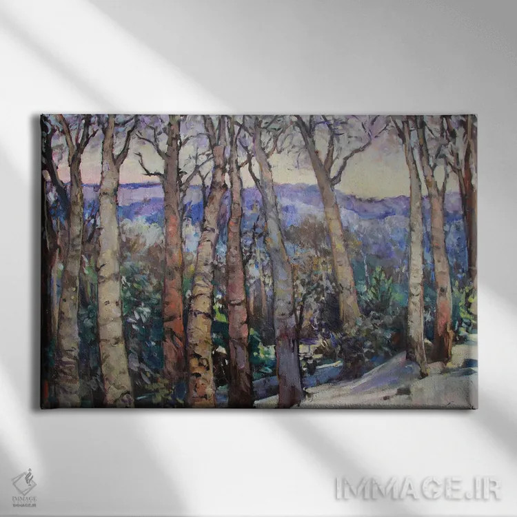 تابلو پیادهروی زمستانی اثر کترین ام الیوت - نمای روبهرو روی دیوار