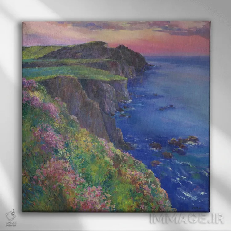 تابلو صخرهها اثر کترین ام الیوت - نمای روبهرو روی دیوار