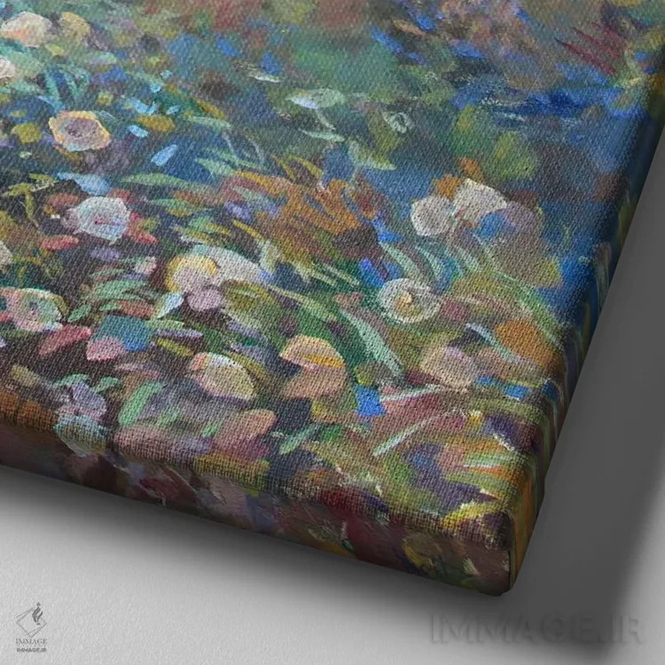 تابلو نور مهتاب اثر کترین ام الیوت - نمای نزدیک بافت بوم