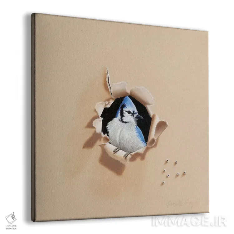 تابلو راهزن آبی اثر کامی یِل انگل - نمای پرسپکتیو محصول