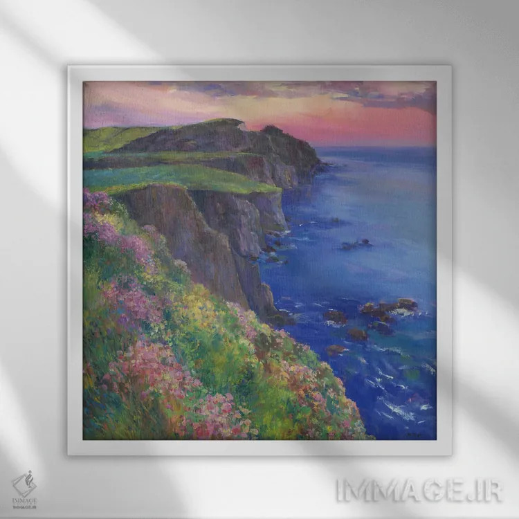 تابلو صخرهها اثر کترین ام الیوت - نمای قابدار سفید