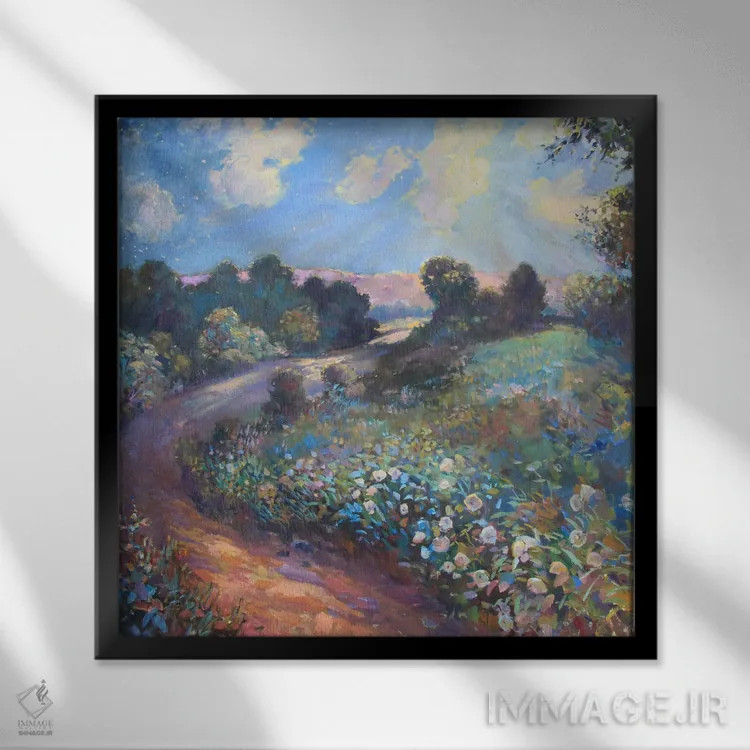 تابلو نور مهتاب اثر کترین ام الیوت - نمای قابدار مشکی