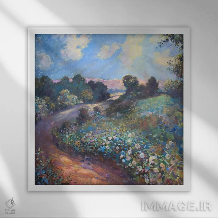 تابلو نور مهتاب اثر کترین ام الیوت - نمای قابدار سفید