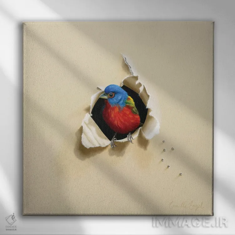 تابلو ورود خیره کننده اثر کامی یِل انگل - نمای روبهرو روی دیوار