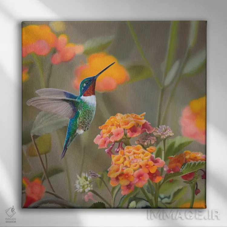 تابلو دنیایم را رنگ کن اثر کامی یِل انگل - نمای روبهرو روی دیوار