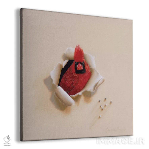 تابلو سر شعلهای اثر کامی یِل انگل - نمای پرسپکتیو محصول