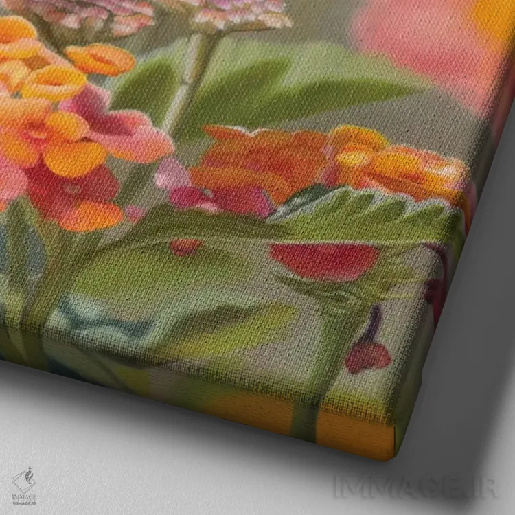 تابلو دنیایم را رنگ کن اثر کامی یِل انگل - نمای نزدیک بافت بوم