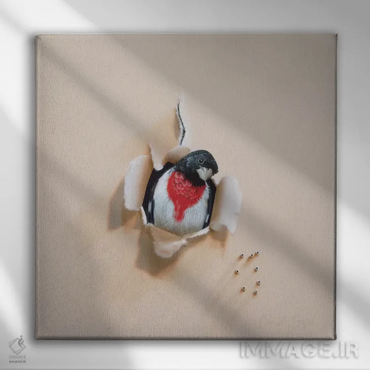 تابلو داری به من نگاه میکنی؟ اثر کامی یِل انگل - نمای روبهرو روی دیوار