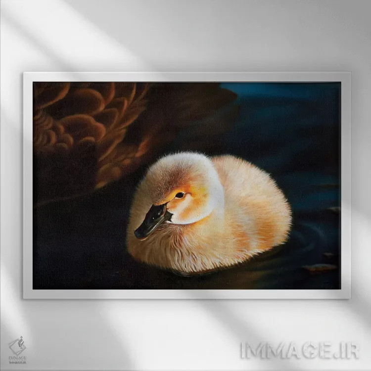 تابلو گل نیلوفر (گیاه/گل) اثر کامی یِل انگل - نمای قابدار سفید