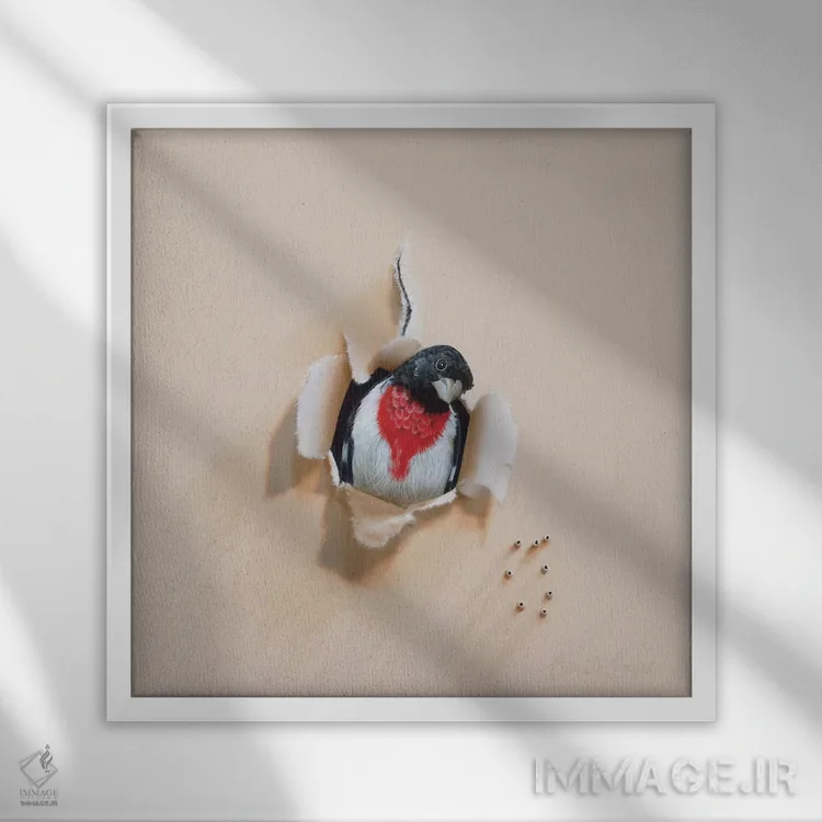 تابلو داری به من نگاه میکنی؟ اثر کامی یِل انگل - نمای قابدار سفید