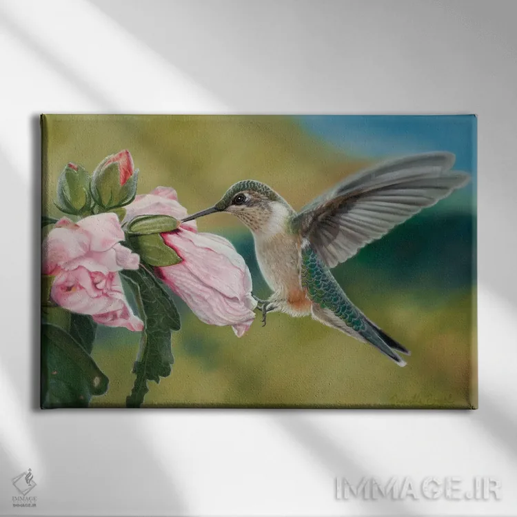 تابلو شادمان و خرسند اثر کامی یِل انگل - نمای روبهرو روی دیوار