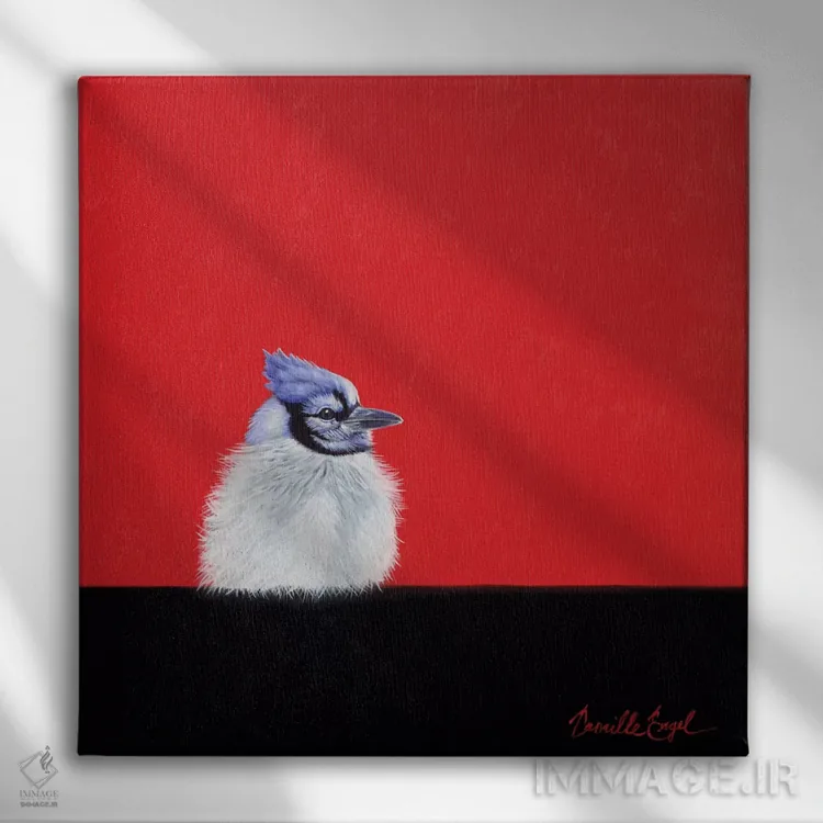 تابلو آبی روشن کودکانه ۲ اثر کامی یِل انگل - نمای روبهرو روی دیوار