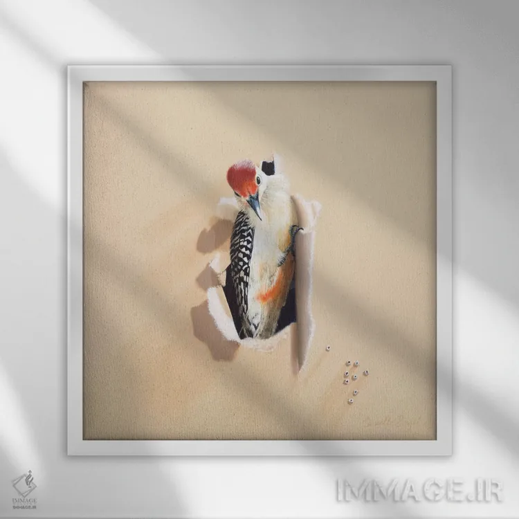 تابلو مرد خوشپوش اثر کامی یِل انگل - نمای قابدار سفید