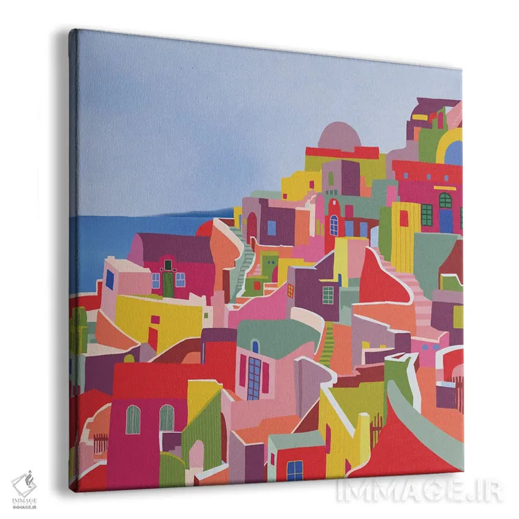 تابلو سانتورینی (یونان) اثر جیدا الاسار - نمای پرسپکتیو محصول