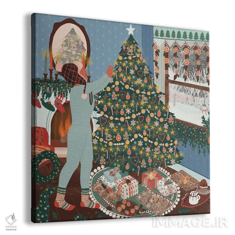 تابلو درخت کریسمس اثر جیدا الاسار - نمای پرسپکتیو محصول