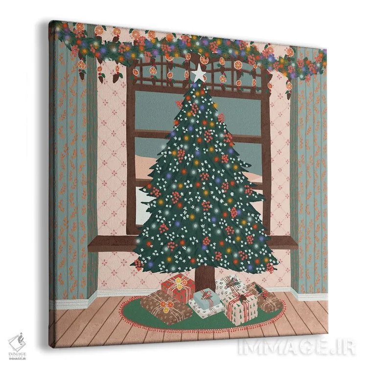تابلو کریسمس مبارک اثر جیدا الاسار - نمای پرسپکتیو محصول