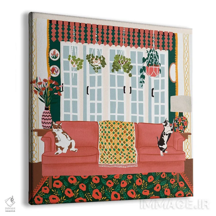 تابلو گربهای پرغرور اثر جیدا الاسار - نمای پرسپکتیو محصول