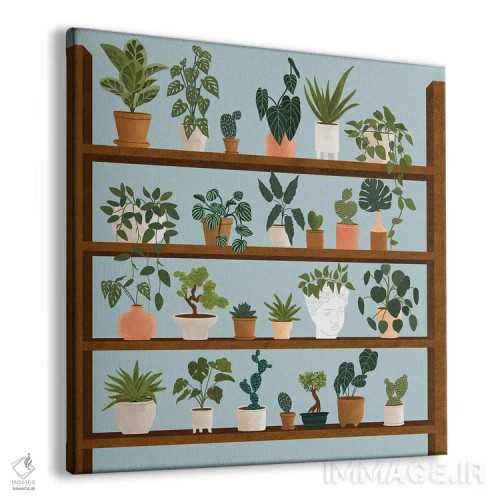 تابلو قفسههای گیاهان اثر جیدا الاسار - نمای پرسپکتیو محصول