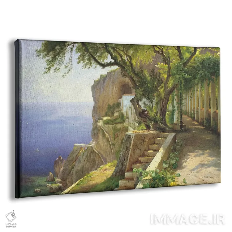 تابلو پرگولا در آمالفی اثر کارل فردریک آگارد (نقاش دانمارکی) - نمای پرسپکتیو محصول